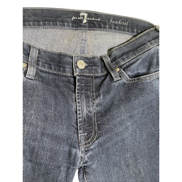 7 For All Mankind Rhinestone Embellished Jeans Dark JU075Y702T Size 31 - Picture 2 of 4